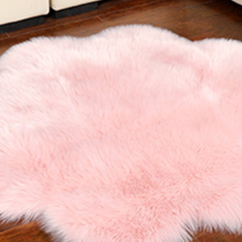 60cm Plush Carpet Plum Blossom Shaped Floor Mat Household Foot Pads Imitation Wool Home Decoration - Image 1