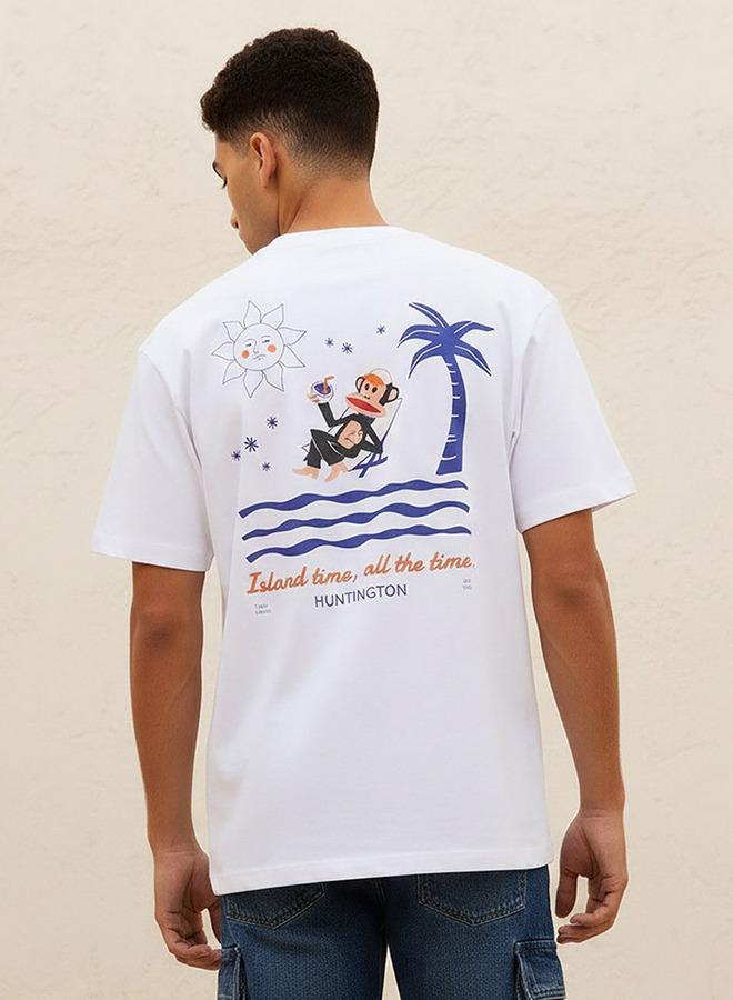 SP Characters Huntington Paul Frank Men Regular Fit Crew Neck Short Sleeve T-shirt - Image 4