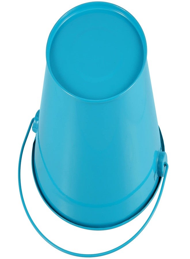 HAKZEON 10 عبوة دلو معدني صغير 4.72 × 4 بوصات، دلو معدني بمقبض، دلو معدني بمقبض للحرف والهدايا الحزبية، أزرق - Image 4