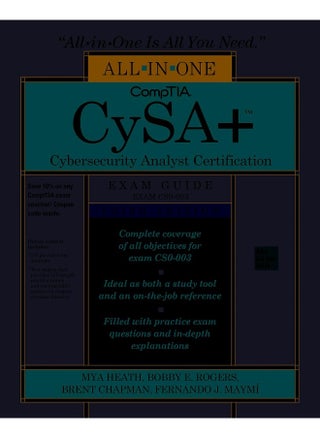 Comptia Cysa+ Cybersecurity Analyst Certification - pzsku/Z6F91573ECAD0CA72EF82Z/45/_/1724658585/64379cef-75e1-4e8e-b360-fbdc12eab3b6