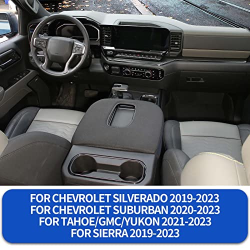 CheroCar Center Console Armrest Pad Cover Interior Accessories for Chevrolet Silverado 2019-2025,for Chevrolet Suburban 2020-2025,for Tahoe/GMC/Yukon 2021-2025,for Sierra 2019-2025 - Image 3