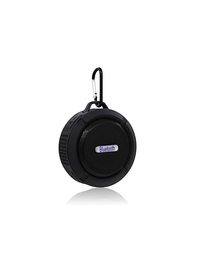 Goodern Mini Shower Speakers,Outdoor Waterproof Bluetooth Speaker with Suction Cup&Hook,Wireless Portable Travel Speaker with Subwoofer,Built In Mic for Sports Pool Beach Hiking Camping-Black - Image 1