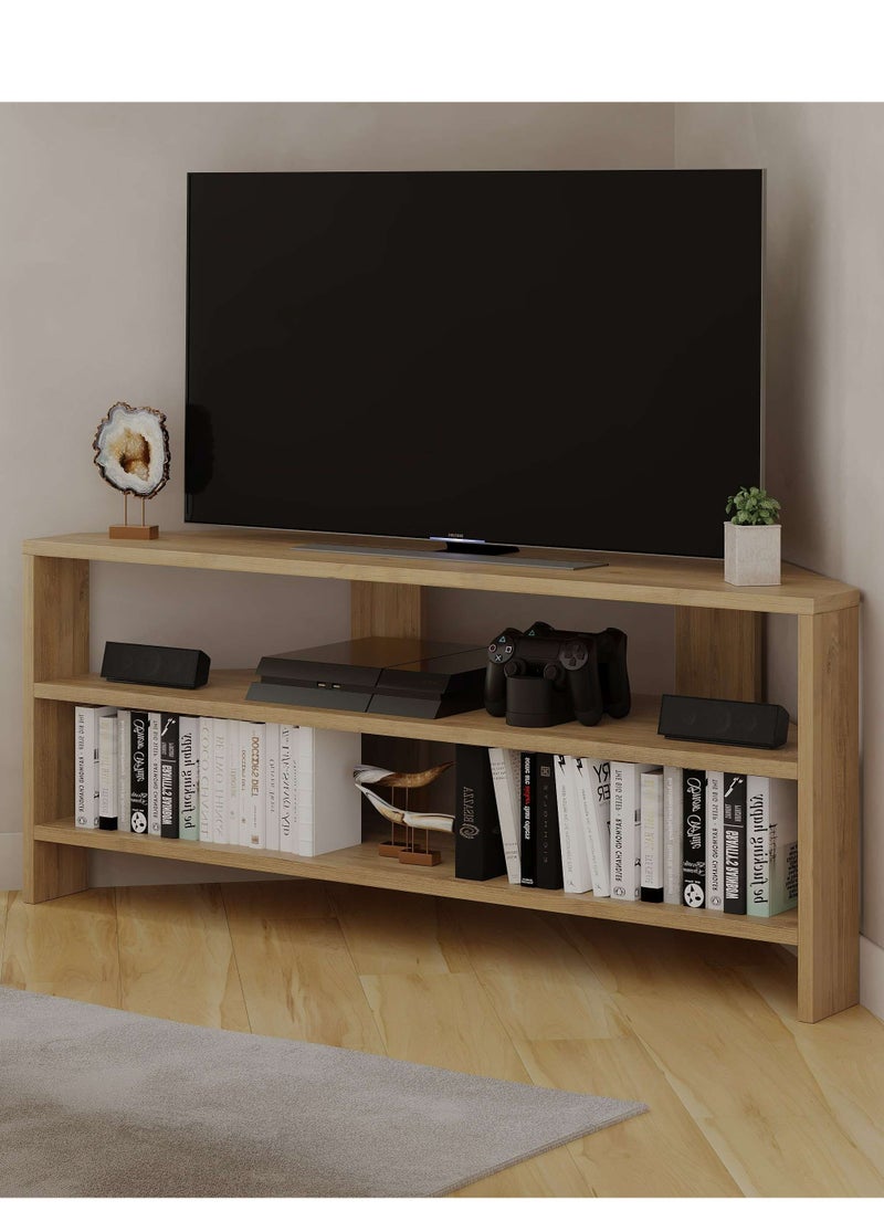 Mourah - Mourah Thales Tv Stand Up To 43 Inches With Storage - Oak - 2 Years Warranty - Image 1