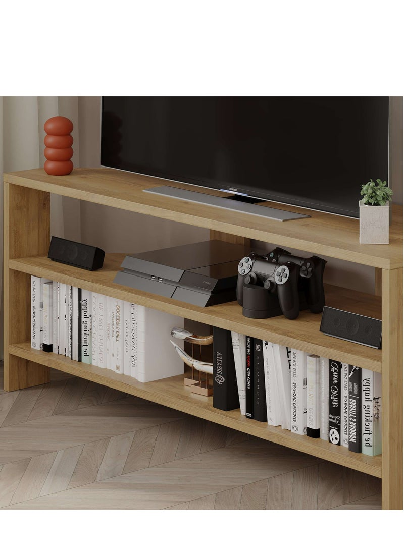 Mourah - Mourah Thales Tv Stand Up To 43 Inches With Storage - Oak - 2 Years Warranty - Image 1