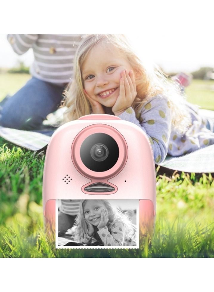 Generic Portable Kids Instant Print Camera Digital Video Camera with 1080P High Video Resolution 18MP 2.3 Inch Large Screen Funny Photo Frames Colorful Markers Print Paper Stickers Hanging Rope for Boys Girls  - Image 5