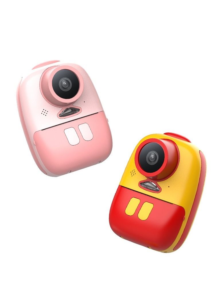 Generic Portable Kids Instant Print Camera Digital Video Camera with 1080P High Video Resolution 18MP 2.3 Inch Large Screen Funny Photo Frames Colorful Markers Print Paper Stickers Hanging Rope for Boys Girls  - Image 3