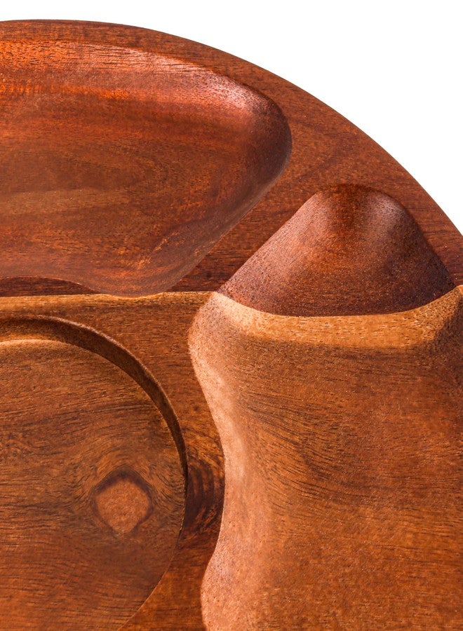 Berghoff Acacia Wood Serving Tray 13", Serving Snack, Fruit, Cheese, Veggies, Durable, Resusable, Pre-seasoned With Vegetable Oil, Brown - Image 2