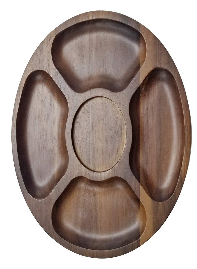 Berghoff Acacia Wood Serving Tray 13", Serving Snack, Fruit, Cheese, Veggies, Durable, Resusable, Pre-seasoned With Vegetable Oil, Brown - Image 1