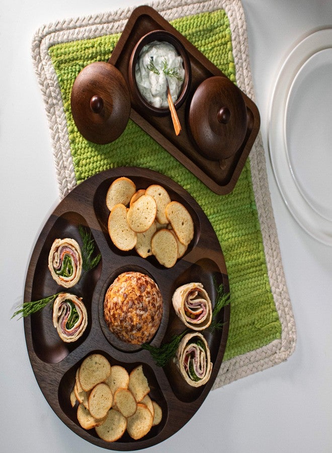 Berghoff Acacia Wood Serving Tray 13", Serving Snack, Fruit, Cheese, Veggies, Durable, Resusable, Pre-seasoned With Vegetable Oil, Brown - Image 5