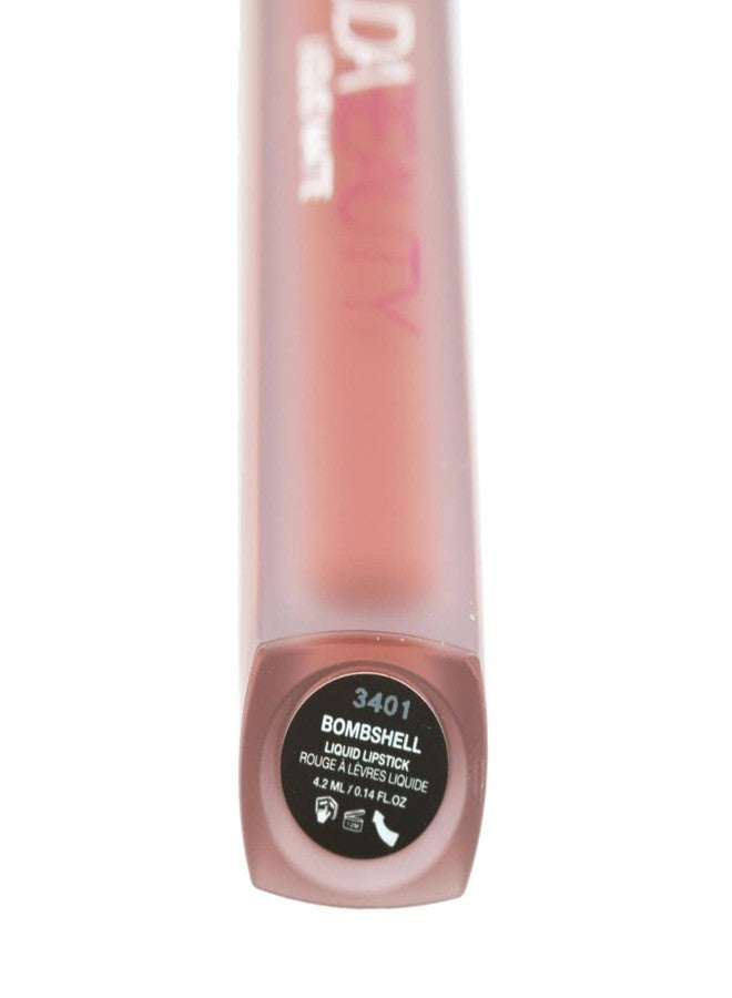 Huda أحمر شفاه هدى بيوتي السائل غير اللامع فائق الراحة ومقاوم للنقل - بومب شيل - Image 2