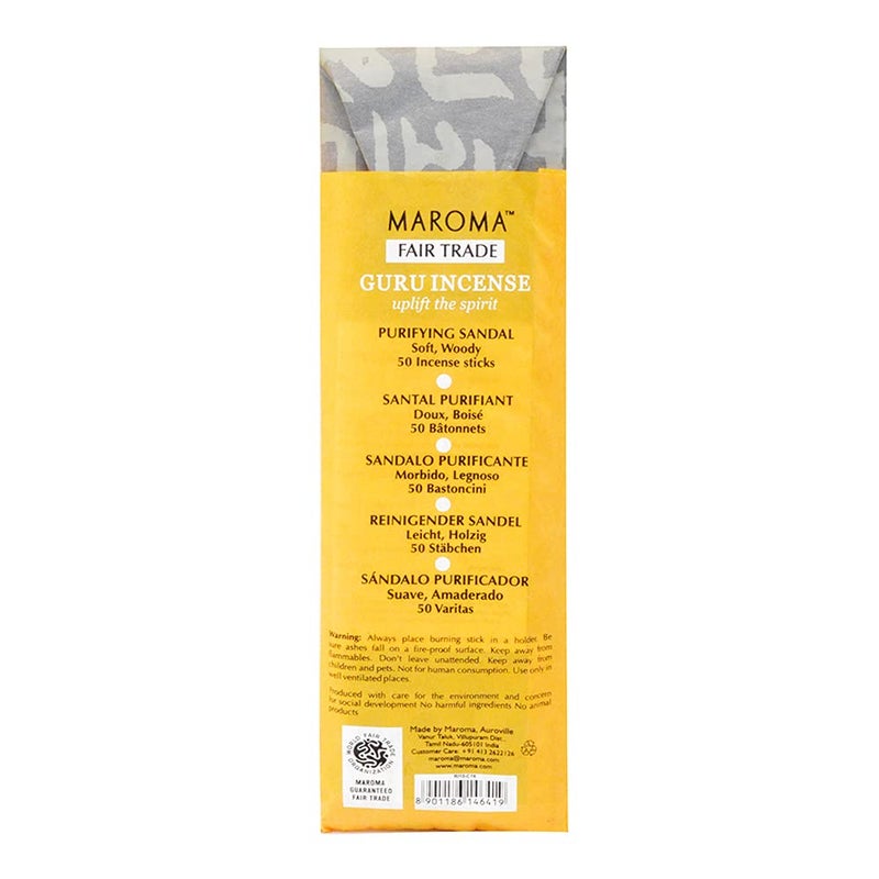 Maroma Maroma Guru Incense - Sweet Sandal - 8" 50 Sticks - Image 2
