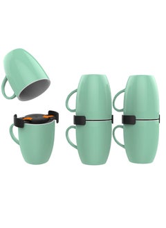 Coffee Mug Organizer, Mug Organizer for Cabinet Kitchen Cabinet Shelf Organizer Coffee Mug Organizers and Storage for Tea Cup Stacker Coffee Mug Stacker Save Space Cup Organizer, 6 Pcs, Black
