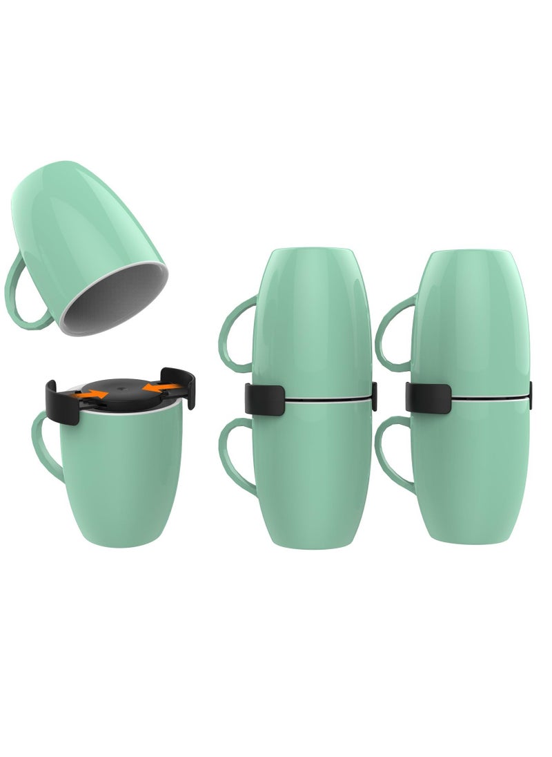 Excefore - Coffee Mug Organizer, Mug Organizer for Cabinet Kitchen Cabinet Shelf Organizer Coffee Mug Organizers and Storage for Tea Cup Stacker Coffee Mug Stacker Save Space Cup Organizer, 6 Pcs, Black - Image 1