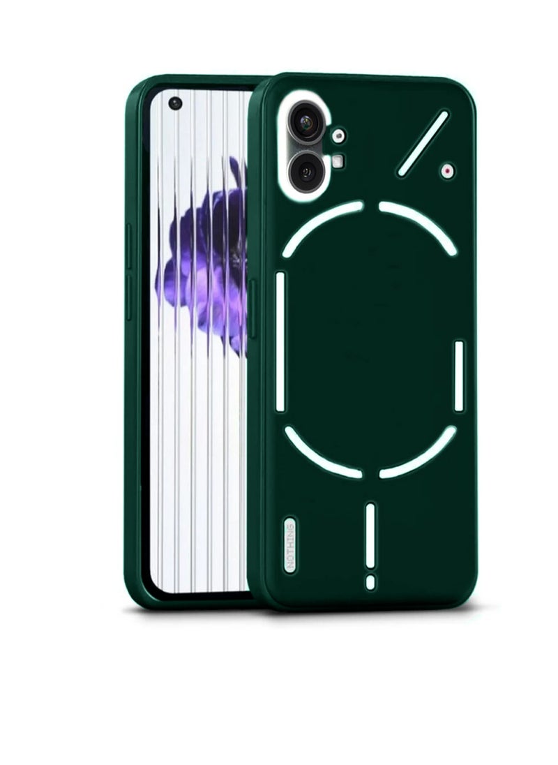 ELTRAZONE Liquid Silicone Ultra Thin TPU Phone Case Cover For Nothing Phone 1 5G 2022 Dark Green - Image 1
