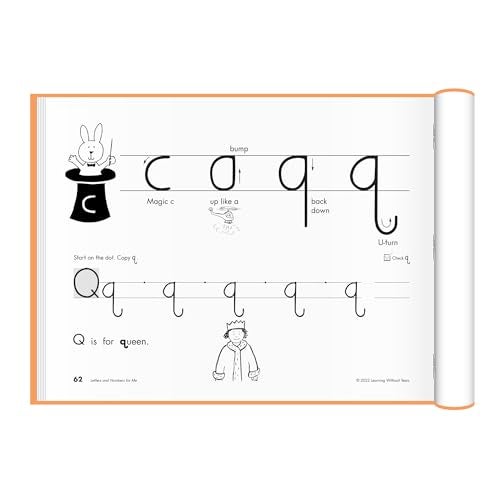 Learning Without Tears كتاب الطالب لتعلم بدون دموع: الحروف والأرقام لي، العمر 5+، رياض الأطفال، ممارسة الكتابة، كتاب الكتابة، المدرسة والمنزل، فنون اللغة، التدريس، الحسية - Image 4
