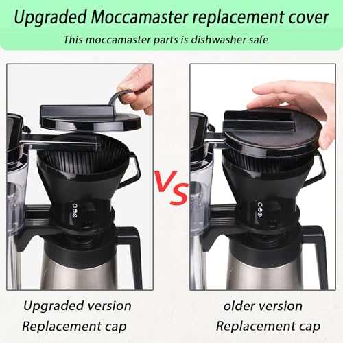 ziHenryDa 2 Pieces Brew Basket Lid for Technivorm Moccamaster 13114, Compatible with Moccamaster coffee machine brew baskets (Plastic, Black) - Image 4