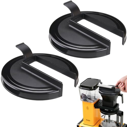 ziHenryDa 2 Pieces Brew Basket Lid for Technivorm Moccamaster 13114, Compatible with Moccamaster coffee machine brew baskets (Plastic, Black) - Image 1