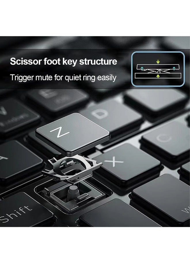 Wireless folding bluetooth keyboard, laptop mobile phone, office mini portable keypad, ultra-thin bluetooth keyboard for iOS Android Windows - Image 2
