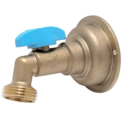 SharkBite 3/4 x 3/4 Inch MHT 90 Degree Hose Bibb, Quarter Turn, Push To Connect Brass Plumbing Fitting, PEX Pipe, Copper, CPVC, PE-RT, HDPE, 24621LF - Image 1