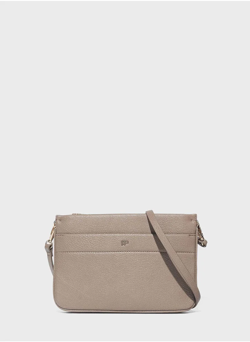 PARFOIS Logo Detailed Zip Over Crossbody