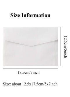 Oasisgalore Invitation Envelopes, 50 Pack of 4.9x6.89 Inch White Translucent Paper for Weddings, Invitations, Greetings, and Birthdays.  - Image 3