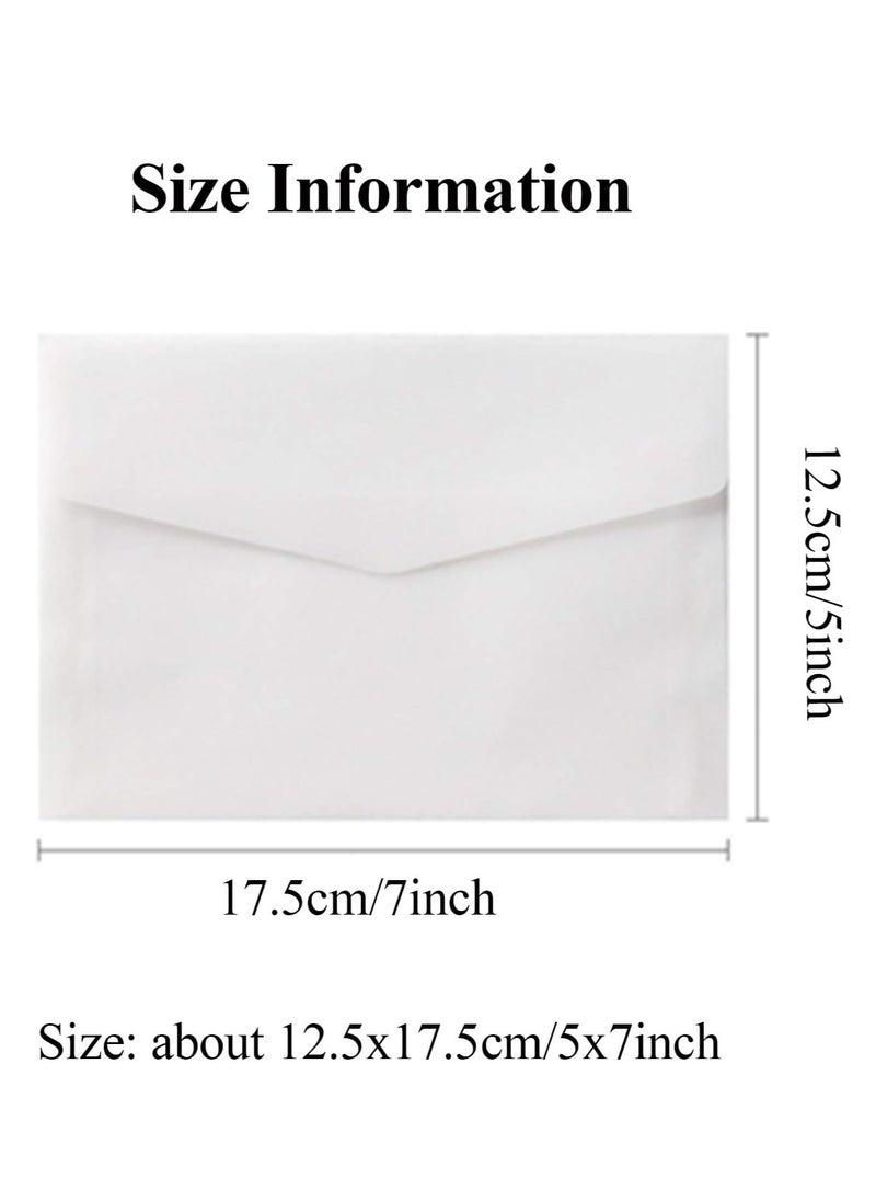 Oasisgalore Invitation Envelopes, 50 Pack of 4.9x6.89 Inch White Translucent Paper for Weddings, Invitations, Greetings, and Birthdays.  - Image 3