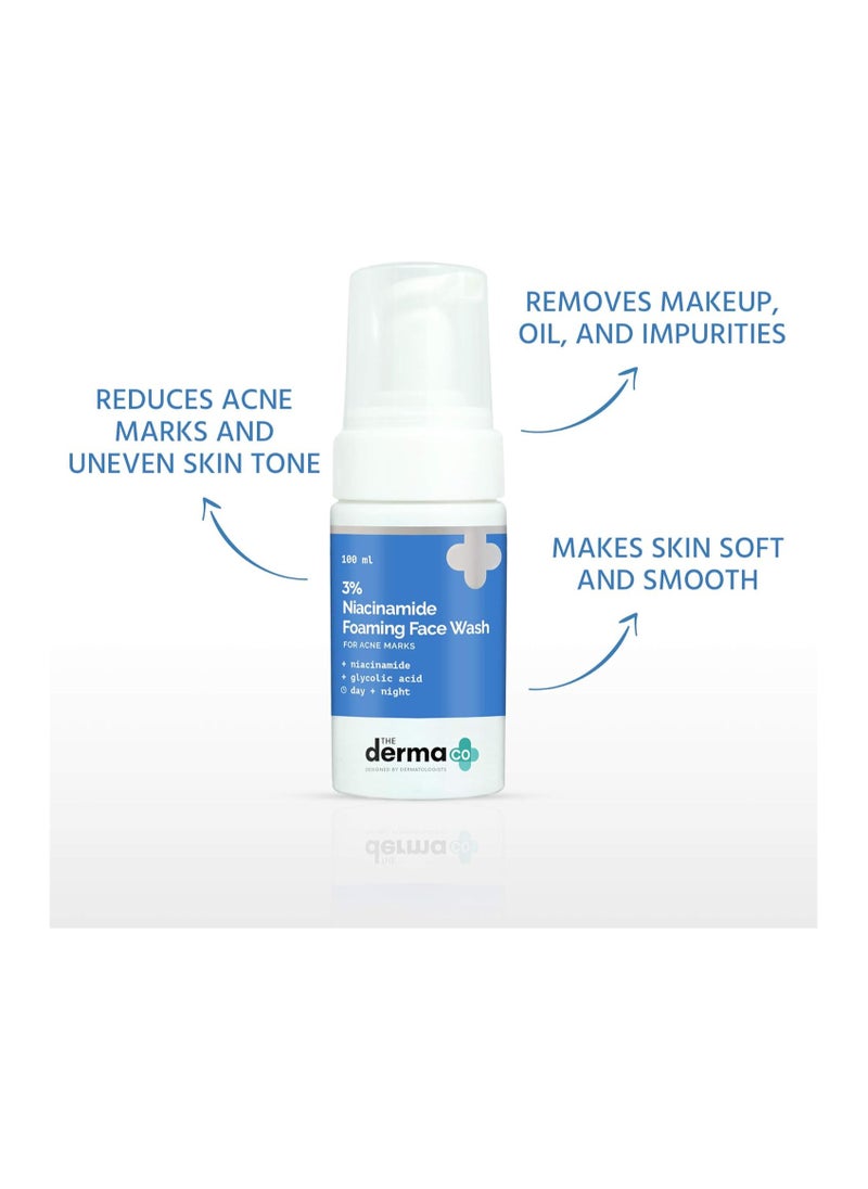 THE derma Co The Derma Co 3% Niacinamide Foaming Face Wash for Acne Marks - 100 ml  - Image 2