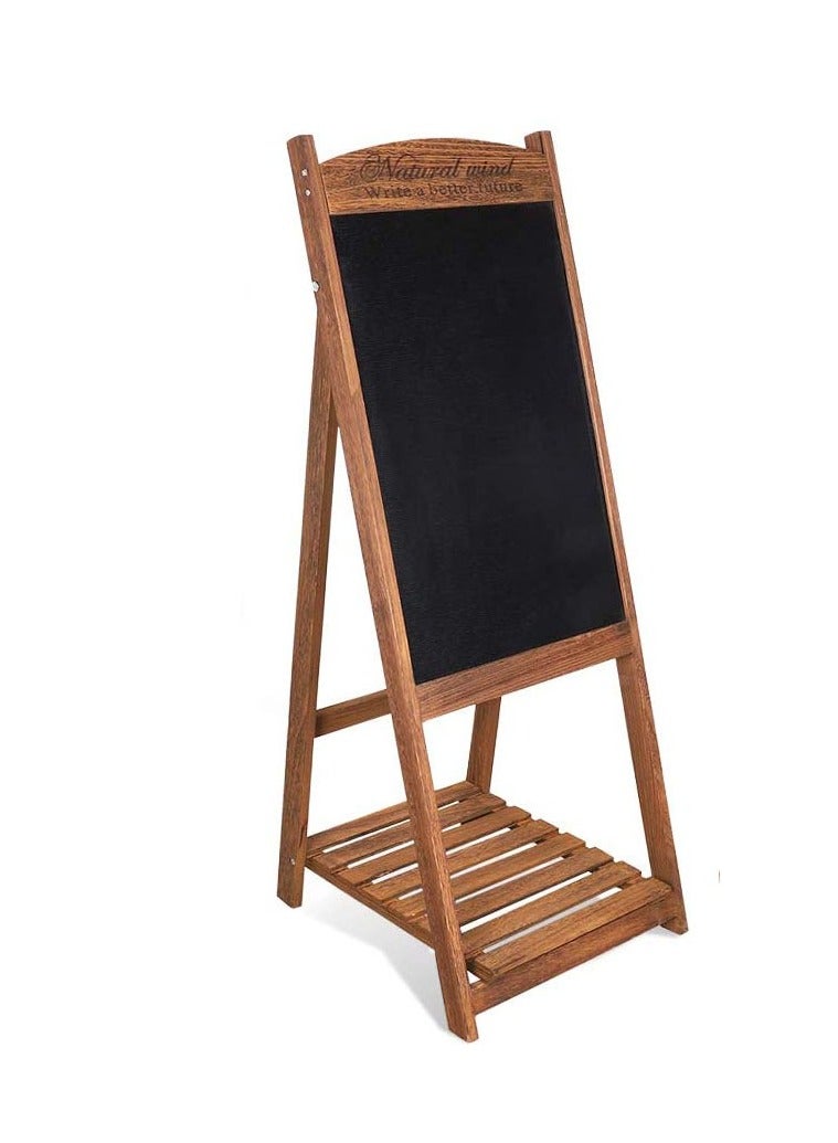 FFD Elegant Wooden Blackboard with Flower Stand Design – Ideal for Menus, Events, Weddings, Parties, Arts & Crafts, Drawing, and Heartfelt Greetings  - Image 1