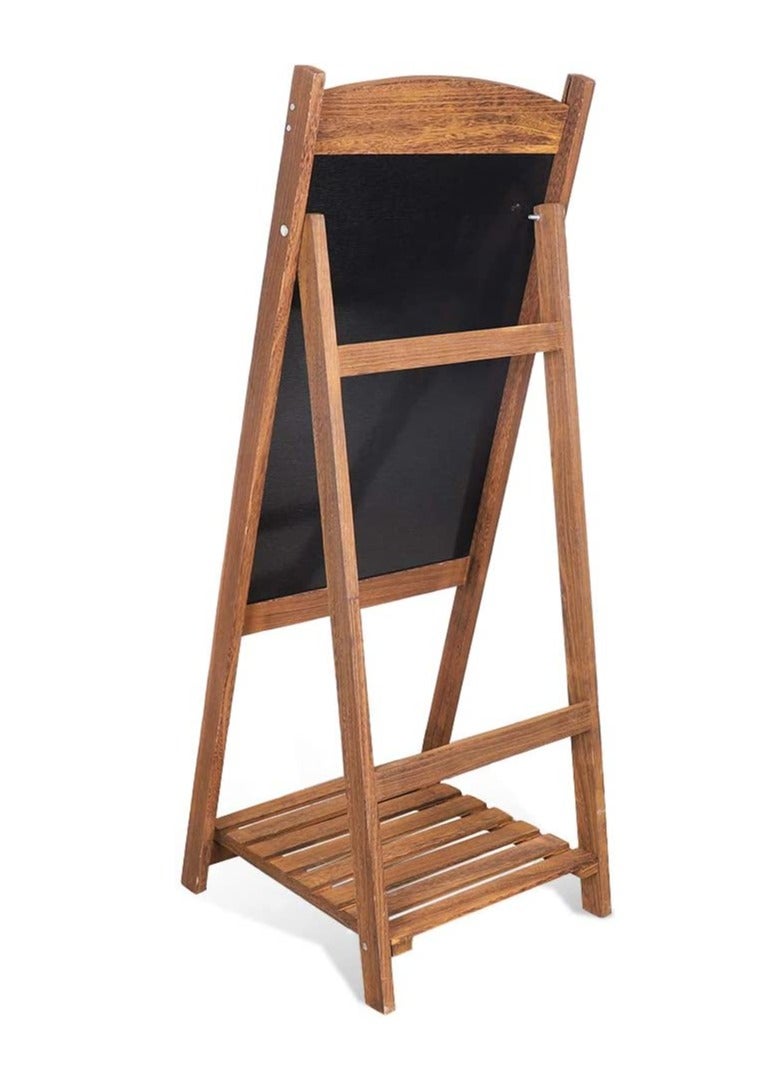 FFD Elegant Wooden Blackboard with Flower Stand Design – Ideal for Menus, Events, Weddings, Parties, Arts & Crafts, Drawing, and Heartfelt Greetings  - Image 3
