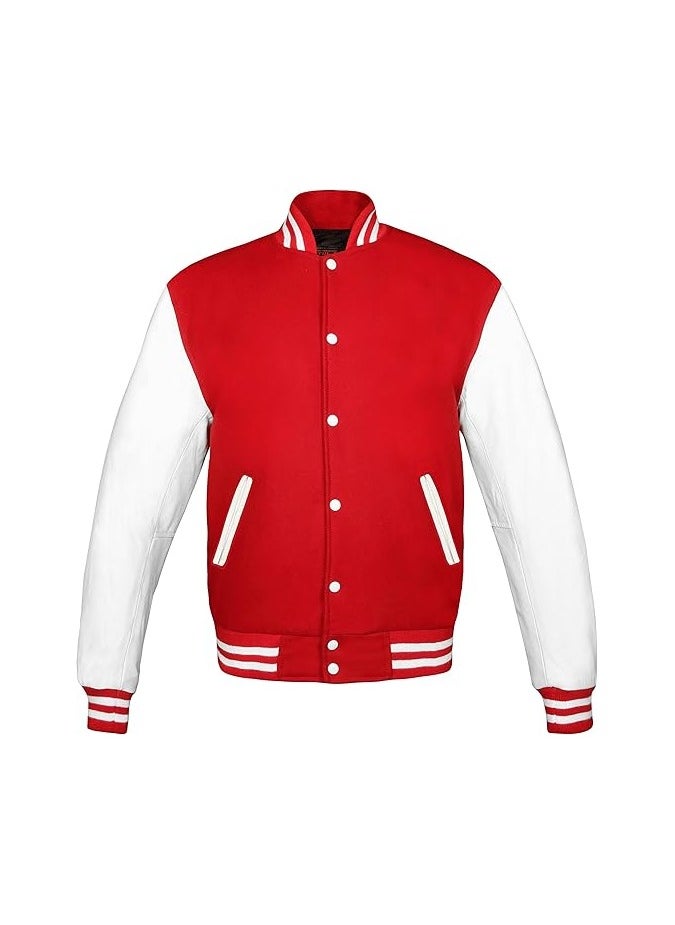 Generic - Unisex Varsity Jacket - Premium Quality, Multiple Color Combinations - Retro Style College Jacket for Men & Women - Image 1