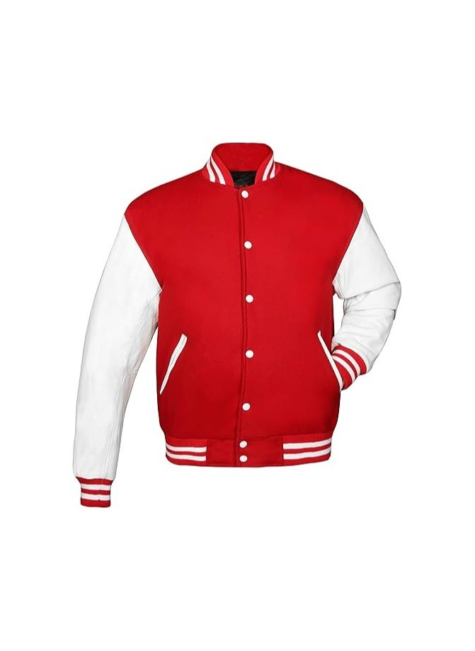 Generic - Unisex Varsity Jacket - Premium Quality, Multiple Color Combinations - Retro Style College Jacket for Men & Women - Image 1