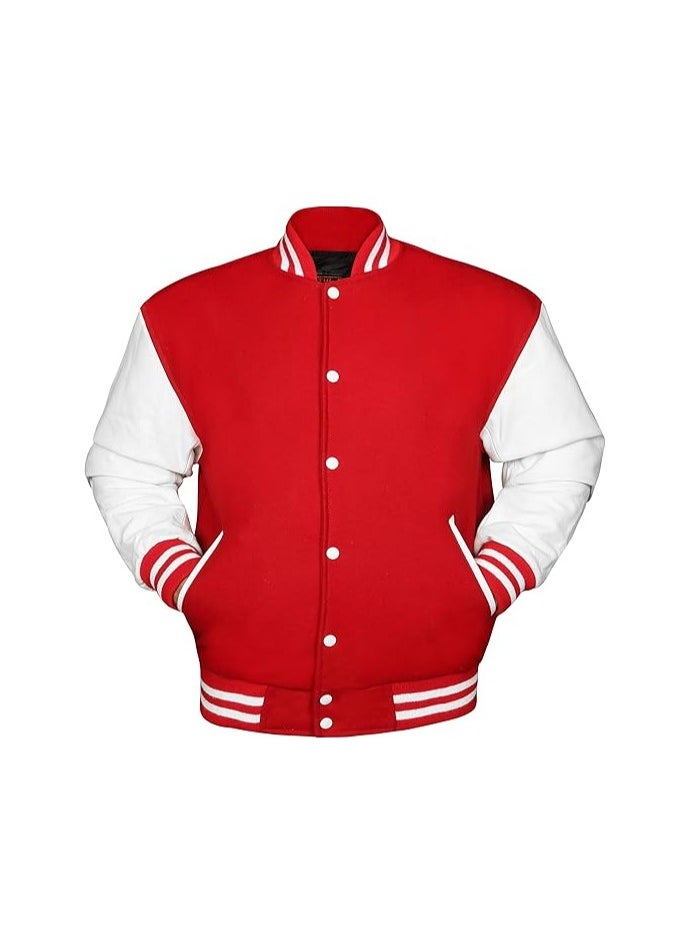 Generic - Unisex Varsity Jacket - Premium Quality, Multiple Color Combinations - Retro Style College Jacket for Men & Women - Image 1