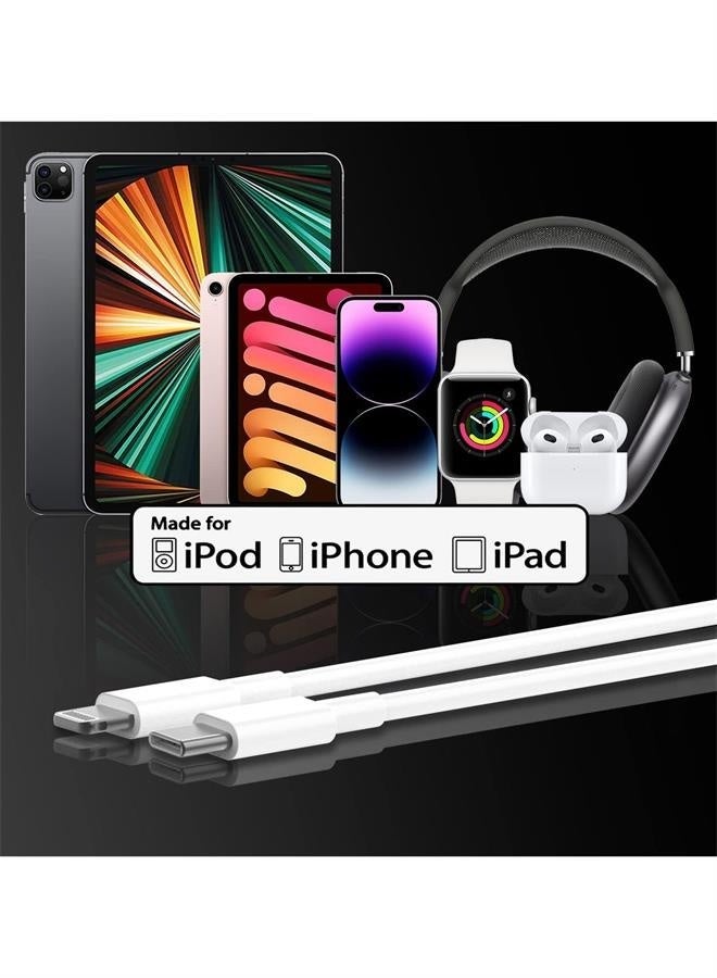 USB C to Lightning Cable 1Pack 6 FT Apple MFi Certified iPhone Fast Charger Type c to Lightning Cable iPhone Cord for iPhone14 13 12 11 Pro Max Xr Xs 8 7 6 Plus and More - Image 3