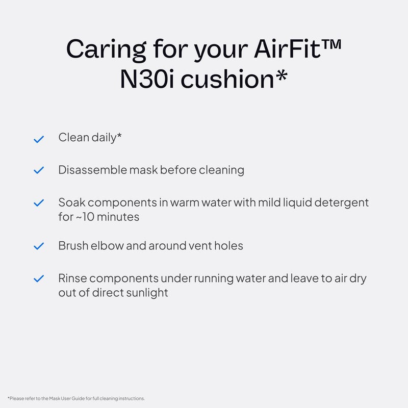 ResMed AirFit N30i Cushion - Nasal CPAP Mask Cushion Replacement - Soft Silicone - Quiet Venting - CPAP Supplies & Accessories - Medium - Image 5