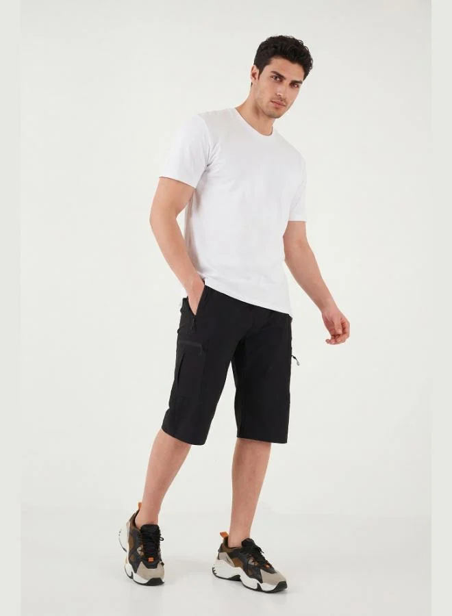 Buratti  Buratti Elastic Waistband Pocket Cargo Shorts Men's SHORTS 693763 for Men | Best Price UAE