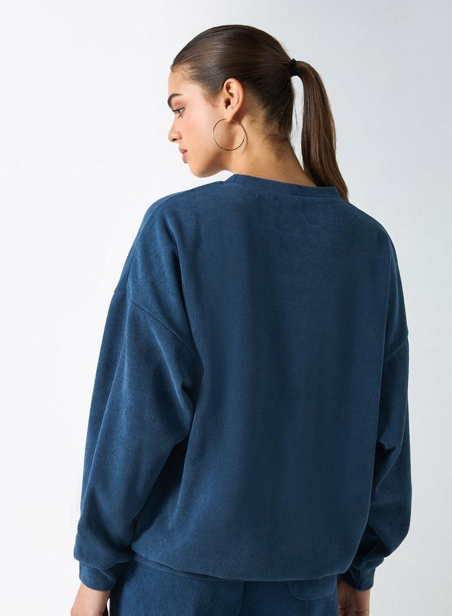 اس بي كاركترز سويت شيرت بطبعة ميكي ماوس بياقة دائرية وأكمام طويلة - Image 3