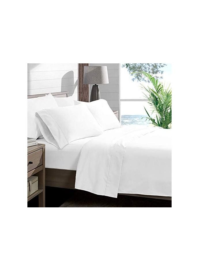 Mercury Collection 144 Thread Count  WHITE BEDSHEET 3 PCS SET - Image 1