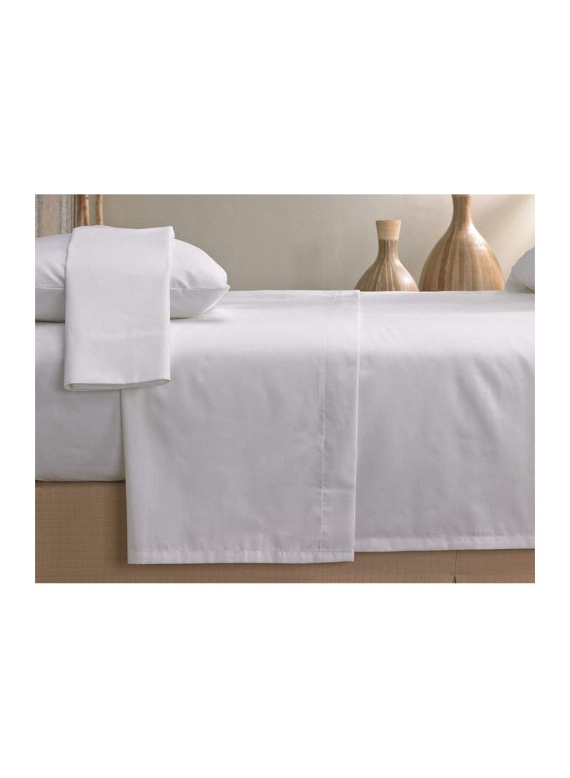 Mercury Collection 144 Thread Count  WHITE BEDSHEET 3 PCS SET - Image 2