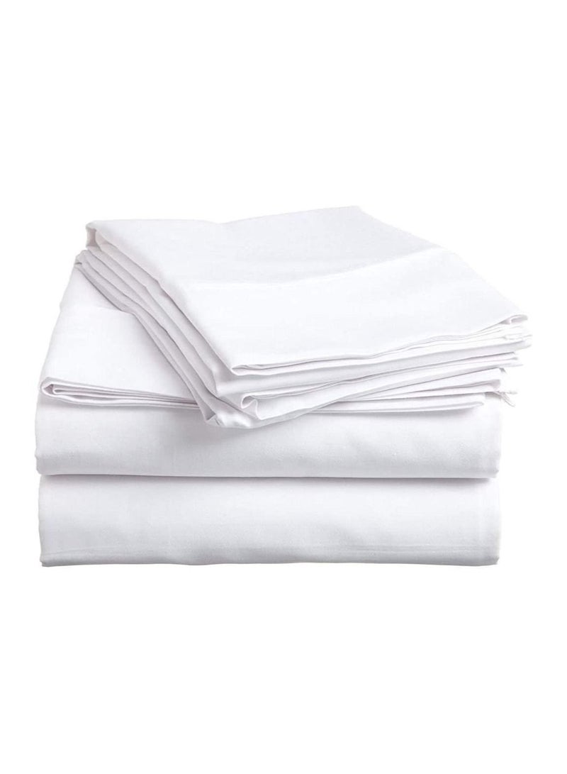 Mercury Collection 144 Thread Count  WHITE BEDSHEET 3 PCS SET - Image 3