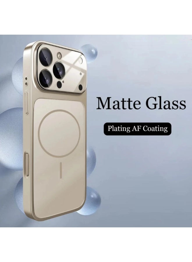 AG Glass Nano Matte Magnetic Case For iPhone 17 Pro Max Phone Case Ultra Slim Drom Protection, Military Grade Camera Perotection Magsafe Compatible Cover, Blue | WIDGETS MATRIX - Image 3