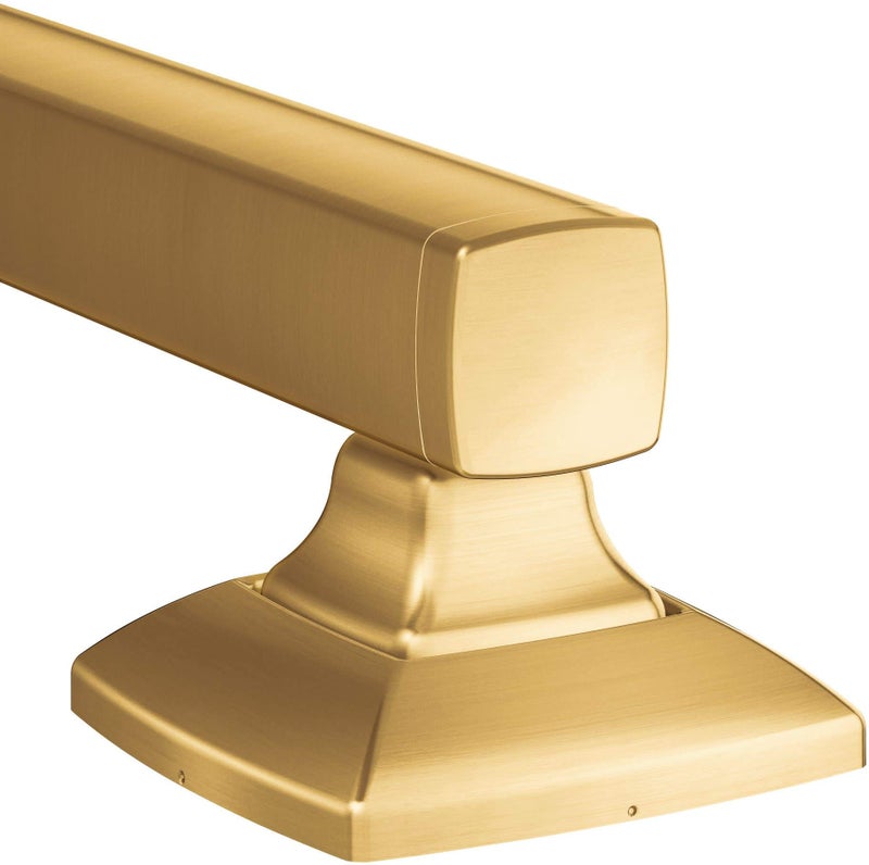 Moen YG5112BG Bathroom Safety 12Inch Stainless Steel Transitional Bathroom Grab Bar Brushed Gold