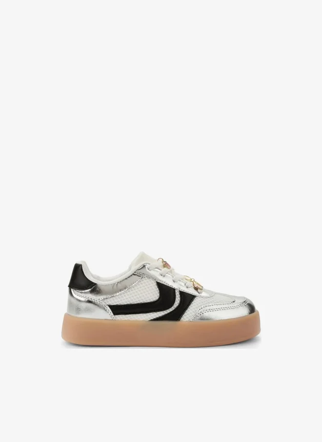 Little Missy Girls Lace-Up Sneakers