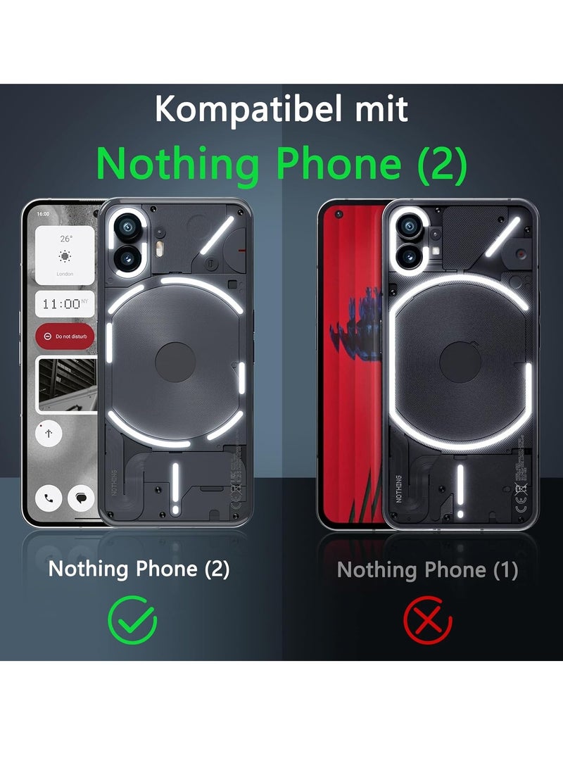 MIGOFAST Phone Case with Tempered Glass Screen Protector, Shockproof Military Grade Drop Protection Case, Anti-Yellowing Anti-Scratch Slim Case for Nothing Phone 2 - Image 4