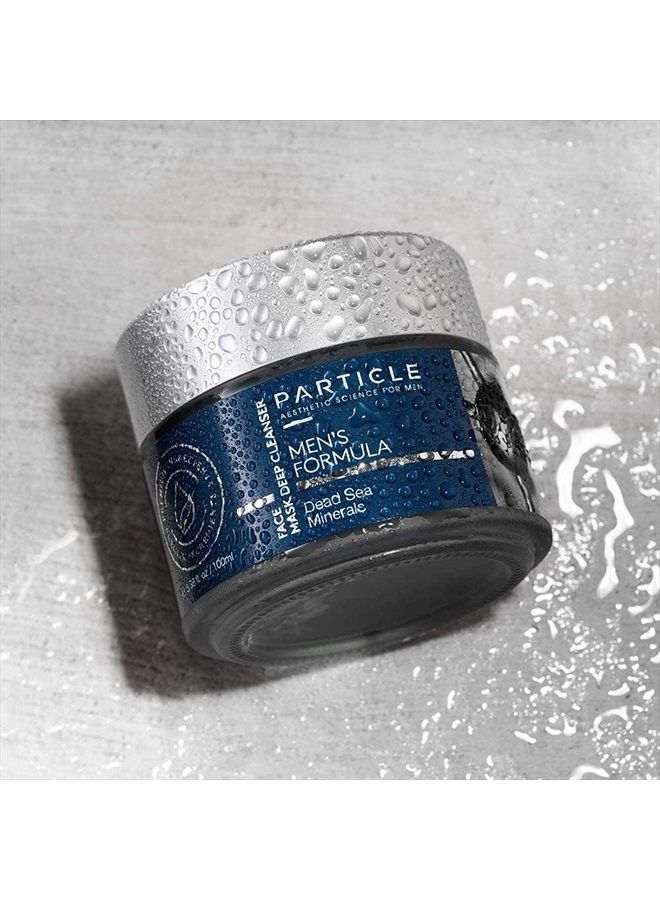 PARTICLE Face Mask Deep Cleanser - Mineral Clay Facial Mud Mask (3.38 Oz) - Dead Sea Mineral Facial Mask for Men - Pore Cleansing Mens Facial Mask - Natural Acne & Blemish Skin Treatment - Image 2