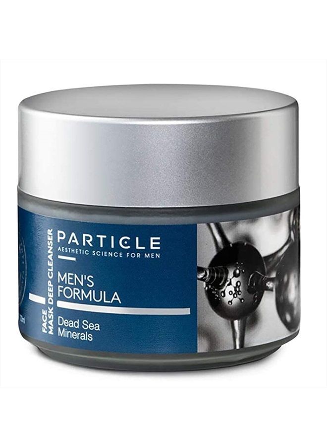 PARTICLE Face Mask Deep Cleanser - Mineral Clay Facial Mud Mask (3.38 Oz) - Dead Sea Mineral Facial Mask for Men - Pore Cleansing Mens Facial Mask - Natural Acne & Blemish Skin Treatment - Image 1