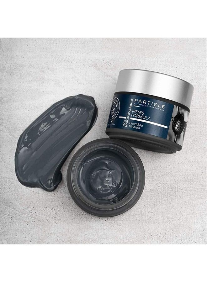 PARTICLE Face Mask Deep Cleanser - Mineral Clay Facial Mud Mask (3.38 Oz) - Dead Sea Mineral Facial Mask for Men - Pore Cleansing Mens Facial Mask - Natural Acne & Blemish Skin Treatment - Image 3