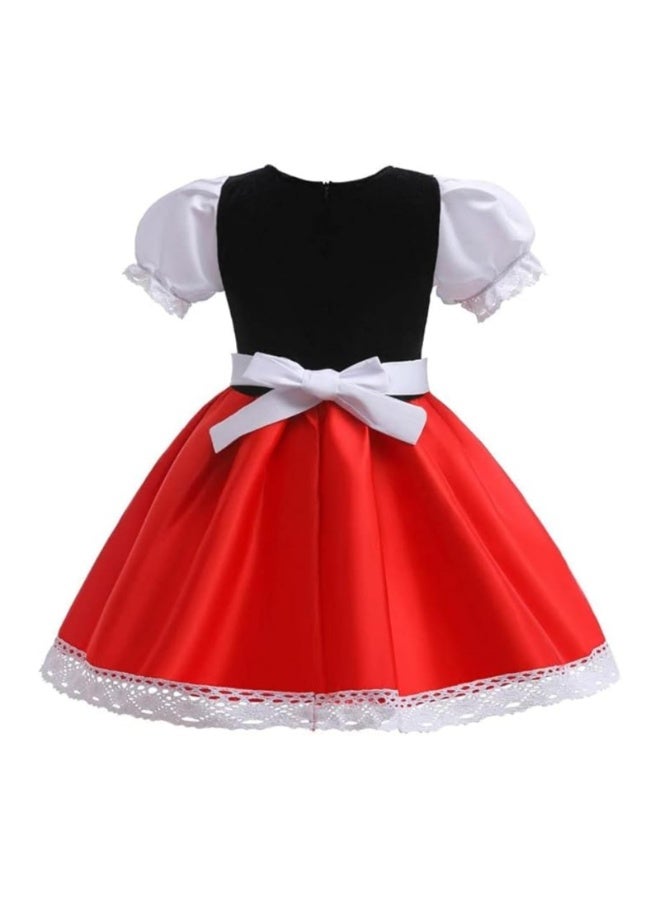 زي الهالوين للأطفال، تمثيل دور ذات الرداء الأحمر الصغيرة، زي هالوين ذات الرداء الأحمر للفتيات، مجموعة هالوين فاخرة، زي لحفلات الهالوين، المقاسات 100-140 سم - Image 3