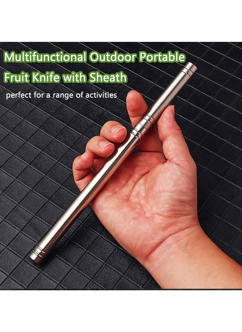 Aideli Portable Multi-Purpose Fruit Knife for Outdoor Use with Sheath, Multifunctional Fruit Knife for Outdoor Use with Case, One Fruit Knife (1 Piece)  - Image 3