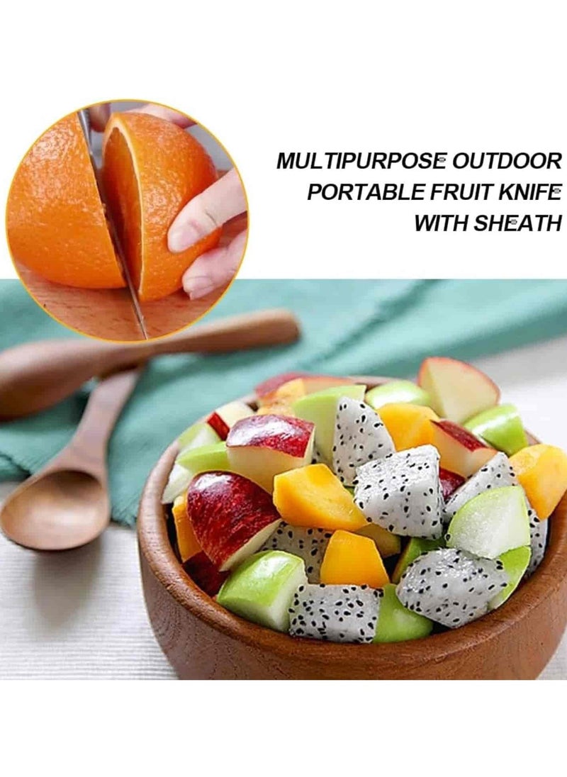 Aideli Portable Multi-Purpose Fruit Knife for Outdoor Use with Sheath, Multifunctional Fruit Knife for Outdoor Use with Case, One Fruit Knife (1 Piece)  - Image 5