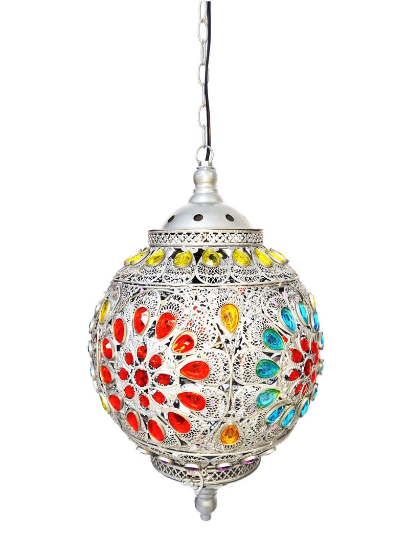 Elegant Ramadan Hanging Lantern – Moroccan Style Decorative Light- - Image 1